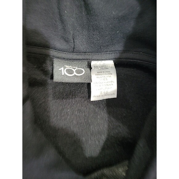 Disney 100 Friend Cropped Hoodie Womens XL Black Pullover Embroidered Characters - Picture 5 of 16